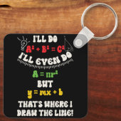 Grappig Wiskunde leraar Joke citaten dat is waar i Sleutelhanger (Achterkant)