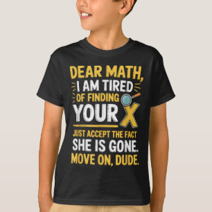 Grappig wiskunde ontwerp voor jongens meisjes wisk t-shirt