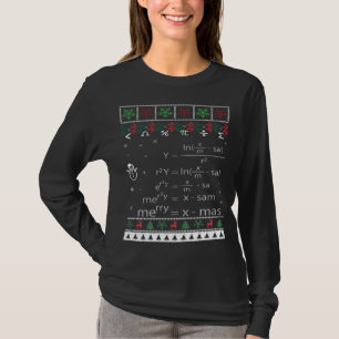 Grappig Wiskunde van de Ugly kerstcadeautjes in de T-shirt