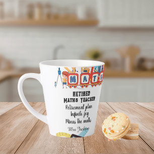 Grappig wiskundeleraar pensioen citaat latte mok