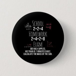 Grappig wiskundig cadeau voor tiener meisjes vrouw ronde button 5,7 cm