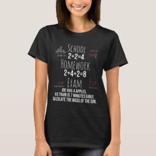 Grappig wiskundig cadeau voor tiener meisjes vrouw t-shirt