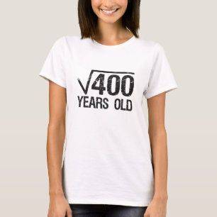 Grappig wiskundig probleem vierkantswortel van 400 t-shirt