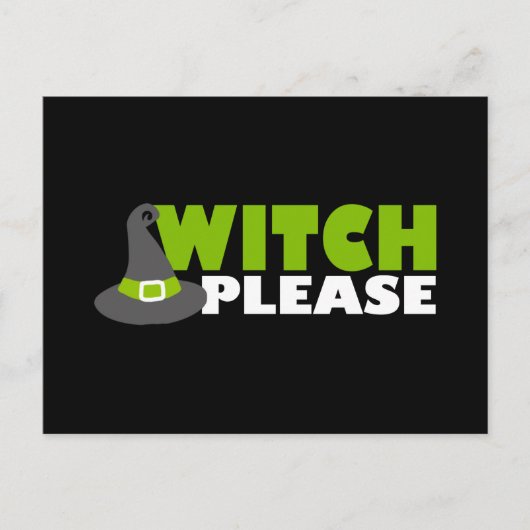 Grappig 'Witch Please' Briefkaart (Voorkant)