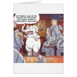 Grappig witte olifant in de zaal