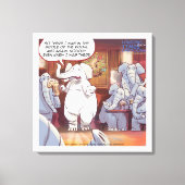 Grappig witte olifant in Room Canvas print (Voorkant)