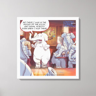 Grappig witte olifant in Room Canvas print