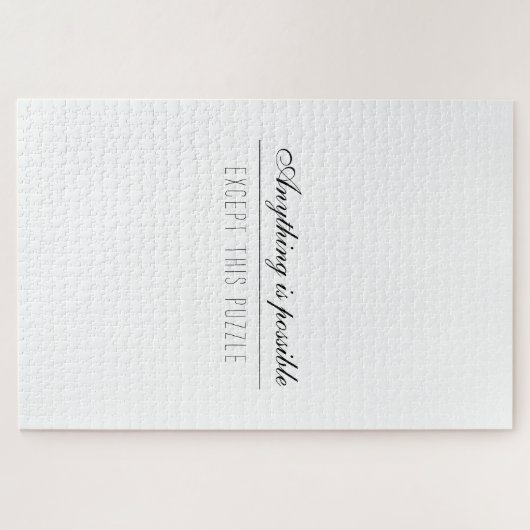 Grappig witte vaste kleur onmogelijke uitdaging legpuzzel (Horizontaal)