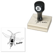 Grappig woedende wesp cartoon illustratie 	rubberstempel (Gestempeld)