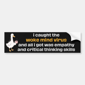 Grappig Woke Mind Virus - Retro Empathie Schattige Bumpersticker
