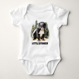 Grappig Woodland Skunk Tekst toevoegen Romper