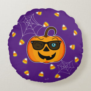 Grappig woordy Pumpkin iconic winkS Trekt alleen!! Rond Kussen
