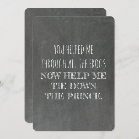 Grappig, word jij mijn bruidsmeisje? kaart (Voorkant / Achterkant)