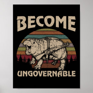 Grappig Word Onbestuurbaar Moo Deng Schattige Ba Poster