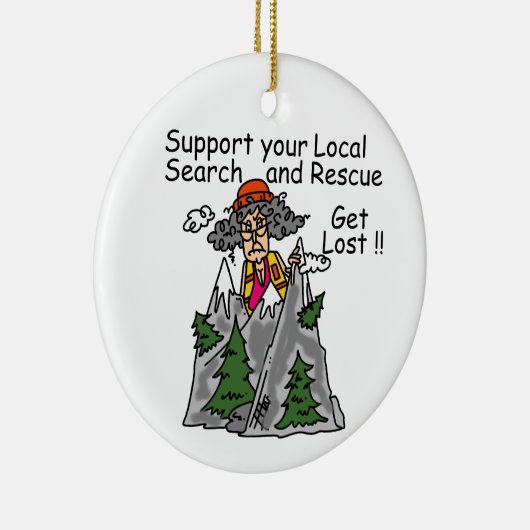 Grappig word Verloren Keramisch Ornament (Rechts)