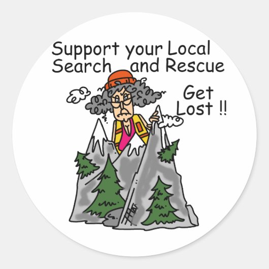 Grappig word Verloren Ronde Sticker (Voorkant)