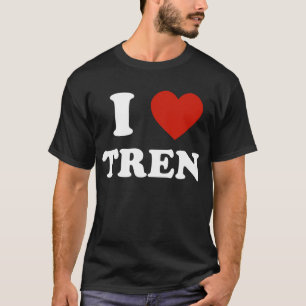 Grappig workout Quote, ik hou van Tren Design T-shirt