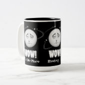 Grappig "Wow" Moon Face Coffee Mok (Voorkant links)