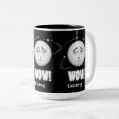 Grappig "Wow" Moon Face Coffee Mok (Voorkant rechts)