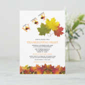 Grappig WTF Fall Leaves Rozen Thanksgiving Feest Kaart (Staand voorkant)