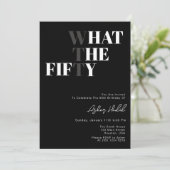 Grappig WTF Volwassen 50ste verjaardag Kaart (Staand voorkant)