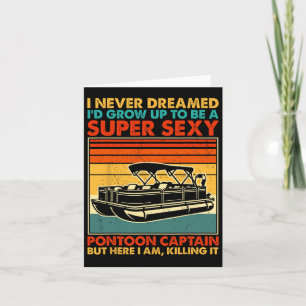 Grappig Y Pontoon Captain Boating Mannen Vrouwen M Kaart