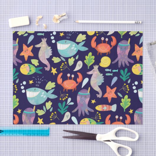 Grappig Zee Wereld Tissuepapier (Craft)