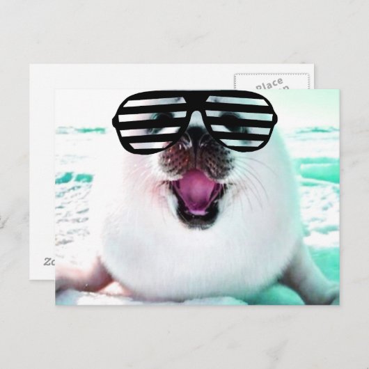 Grappig zegel briefkaart (Voorkant / Achterkant)