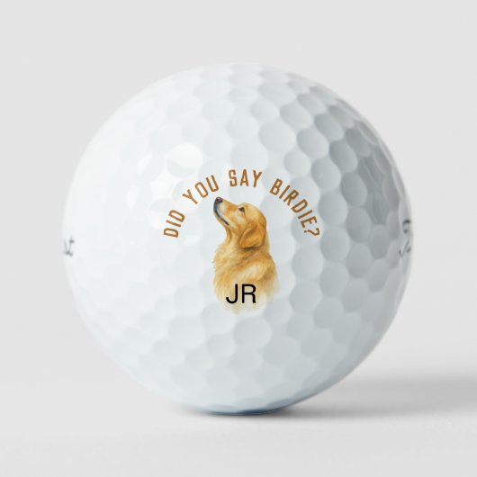 Grappig zei je Birdie Dog Gepersonaliseerde initia Golfballen (Voorkant)
