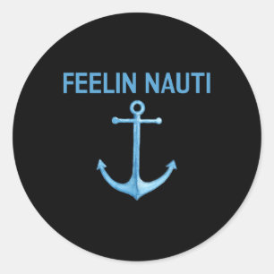 Grappig Zeilboot T Shirt Cadeau Ronde Sticker