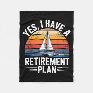 Grappig Zeilpensioenplan Bootliefhebber Cadeau Fleece Deken