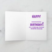 Grappig "zekere leeftijd" Birthday Kaart (Binnen)