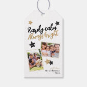 Grappig zelden kalm altijd heldere foto ster cadeaulabel (Voorkant)