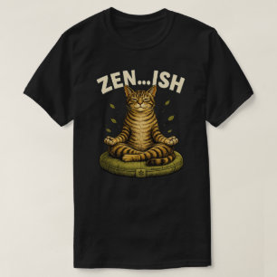 Grappig Zen Ish Kat Design T-shirt