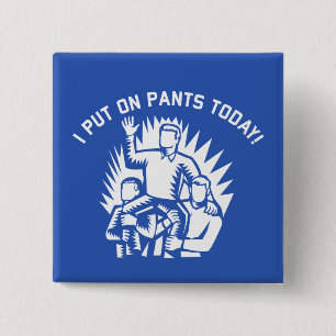 Grappig zette ik op Broek vandaag dichtknoop Vierkante Button 5,1 Cm