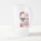 Grappig ziet dat je kerst drink matglas bierpul (Voorkant rechts)