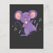 Grappig zingend Mouse Lover Microphone Singer Briefkaart (Voorkant)