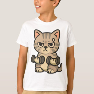 Grappig Zingende Kat Karaoke Illustratie T-shirt