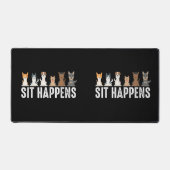 Grappig Zit Gebeurt Koele Zittende Honden Bureaumat (Voorkant)