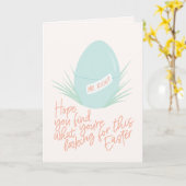 Grappig zoeken naar Mr Right Paaskaart Kaart (Gele Bloem)