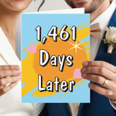 Grappig & Zoet 4e bruiloft Jubileum kaart