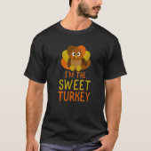 Grappig Zoet Turkije Familie Matching Thanksgiving T-shirt (Voorkant)