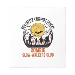 Grappig Zombie T-shirt met Gegraveerde Maan en Don Notitieblok