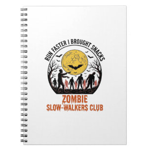 Grappig Zombie T-shirt met Gegraveerde Maan en Don Notitieboek