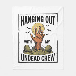 Grappig Zombie T-shirt voor Horror Fans Vintage On Fleece Deken