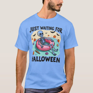 Grappig Zomer 2025 Spooky Skeleton Wachten op T-shirt