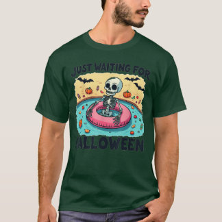 Grappig Zomer 2025 Spooky Skeleton Wachten op T-shirt