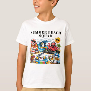 Grappig zomerstrandfeest Dieren - DJ Octopus & Su T-shirt