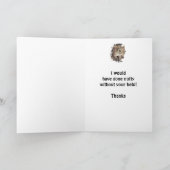 Grappig, zou een klote noten hebben! Dank u wel Bedankkaart (Binnen)