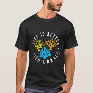 Grappig zoutwater rif aquarium leven is beter met t-shirt